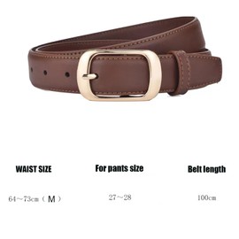 TJYAEKLTD Women's Belt, High-Quality Women's Skinny Leather Waist Belt, Stylish Accessory for Women, caramel