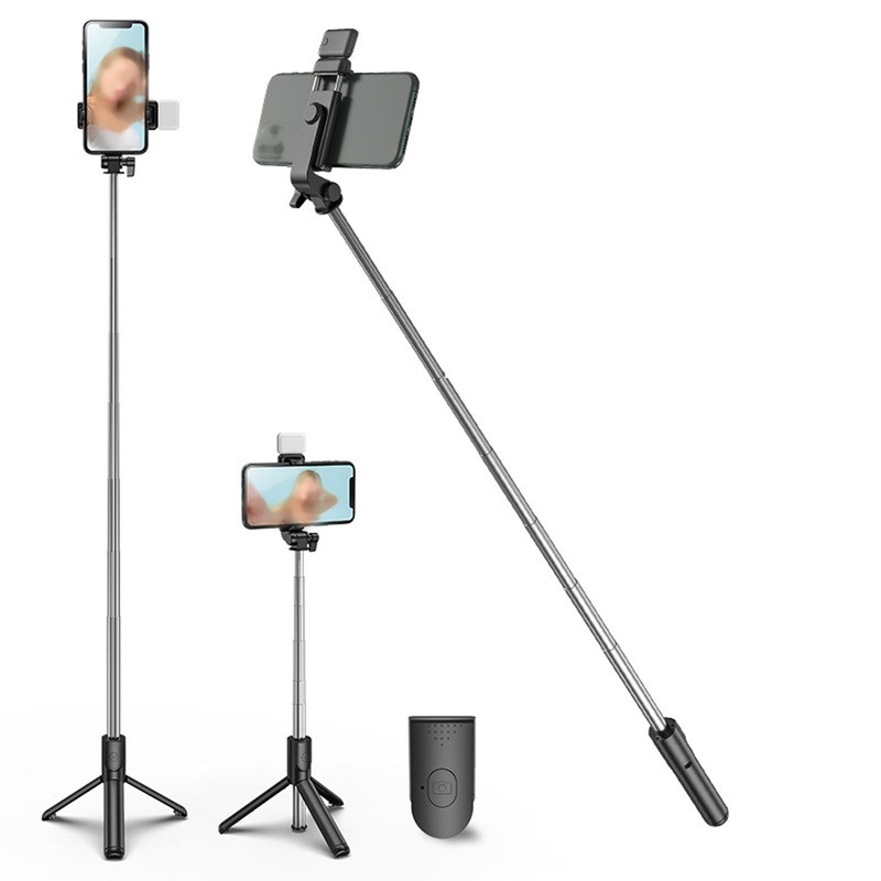 Selfie Stick Tripod Stainless Steel Multifunctional Detachable Compact Lightweight Selfie