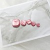 [Handmade Nail Tips] Summer Daily Pedi Tips Pink Ribbon -