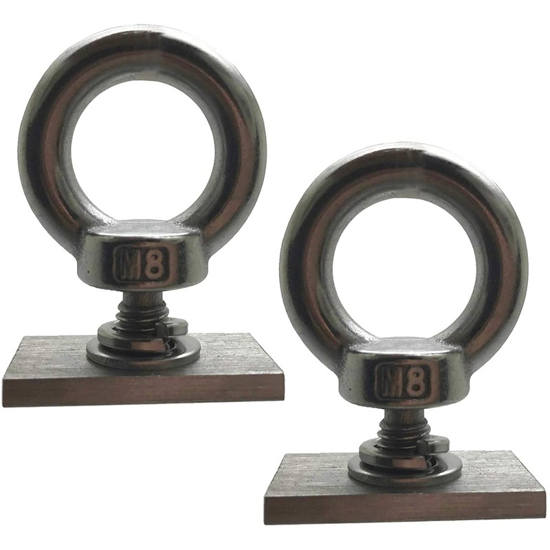 Pmsanzay 2 Pack M8 Heavy-Duty Full Stainless Steel Eye Bolt