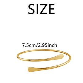 3Pcs Arm Cuff Bracelet for Girls Women, Adjustable Open Wide Wire Bracelets Bangles, Adjustable Upper Arm Cuff, Minimalist Style Bangle Open Armlets Fashion Wrist for Date Party Daily Travel Gift