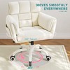 DurayLoly Home Office Chair with Wheels Soft-Touch Material,Modern Cute Vanity