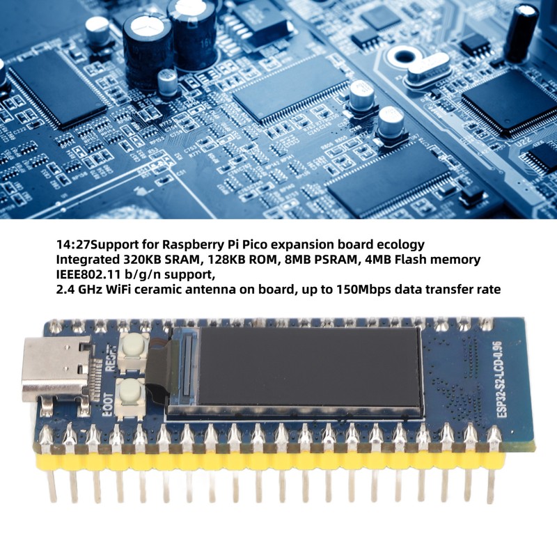 Microcontroller Mini Development Board 0.96in LCD Display 2.4 GHz WiFi