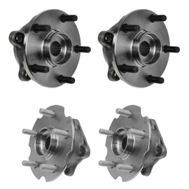 TRQ Wheel Hub Bearings Assembly Set Front & Rear Driver & Passenger Side Compatible with 2006-2018 Toyota RAV4