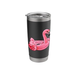 Colorful Flamingo Pool Float Tropical Summer Stainless Steel Insulated Tumbler