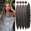 Grey Boho Hair for Braiding Dark Grey Crochet Pre stretched