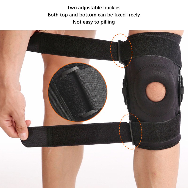 Patella Knee Brace Adjustable Compression Knee Sleeve for Basketball Mountaineering
