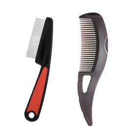 ZUWIJEQ Pack of 2 Dandruff Comb, Lice Comb, Hollow Tooth Head, Energy Massage, Hair Comb with Handle, Hair Comb for Dandruff, Better Hair Quality, Scalp Comb for Women and Men, Removal of Dandruff and