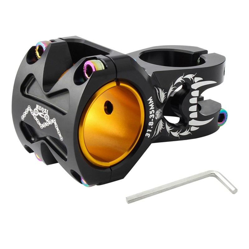 OHPHCALL High-Off-Road Mountain Bike Riser Stem 31.8mm Handlebar Short 35