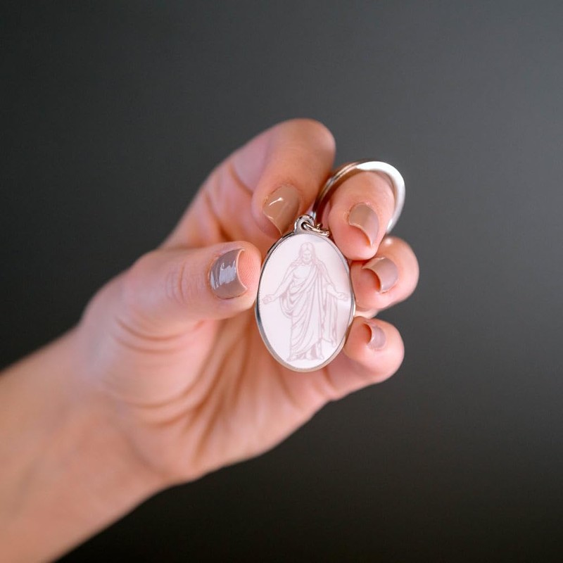 LDS Bookstore Christus Enamel Keychain