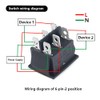 2X Blue Rocker Switch LED Backlight 6-Pin DPST ON/Off Car