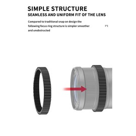 CS PRIORITY Seamless Focus Sprocket, 360° Rotation, Quiet Follow Focus Ring, 46mm-80mm for DSLR Camera, Photo Studio Accessories (74-80mm)