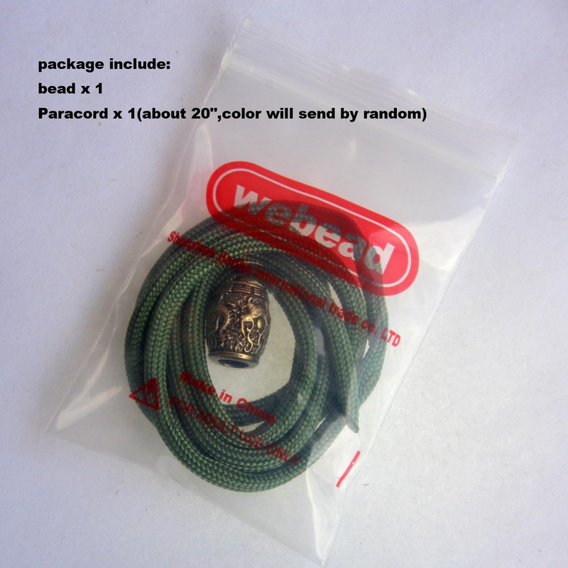 webead Knife Lanyard Beads Paracord Beads Luck Four Beasts, Casted