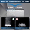 Shower Head,8”Rain Shower Head with Handheld Spray Combo with ON/OFF