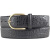 BELTINGER Women's Belt with Gold Belt Buckle and Crocodile Embossed