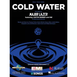Cold Water Sheet Music Piano Vocal Major Lazer NEW 000199137
