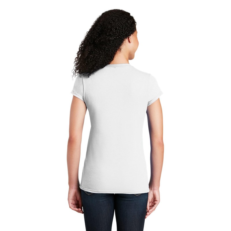Fashion Gildan 64000L Ladies Softstyle T Shirt White Medium