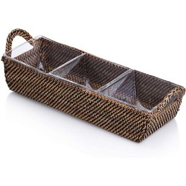 Calaisio Rectangular Tray with 3 Glass Dishes