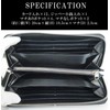 Bliss Leather, Genuine Python, Long Wallet, Snakeskin Cowhide Leather, Round
