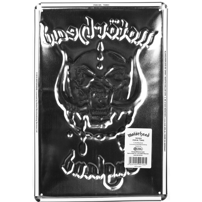Motörhead England Sheet Metal Signs Standard