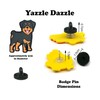 Rottweiler Rottie Apparel Pin Badge Pin Lapel Pin Unisex Yazzle