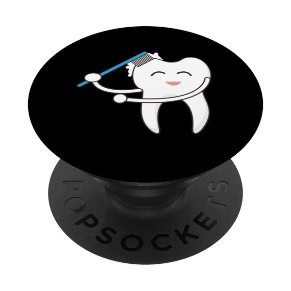 Tooth Doing Floss Dance | Cool Flossing Fang Gift PopSockets