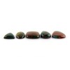 CRYSTALIS Wholesale 5pcs Natural Bloodstone Loose Gemstone Bulk Cabochons Jewelry