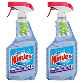 Windex Cleaners, Blue, 26 fl. oz. 2 Count (Crystal RAIN)