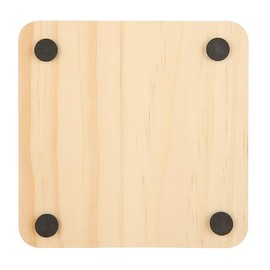 Sarini Wooden Coasters 10cm 8mm Thick Square Blank Wooden Coasters for Crafts Painting Home Decor Large Quantities Wooden Coasters for Drinks Pack of 5
