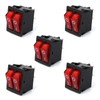 Ruimou 5Pcs AC 16A/250V 20A/125V Double Button Boat Rocker Switches,