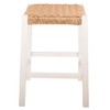 Alaterre Furniture Bar Stool with Handcrafted Woven Rope Seat -