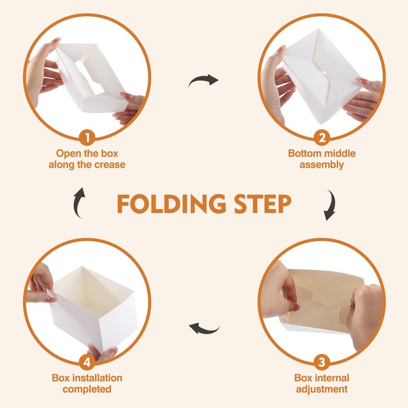 Bakbania 60 Pieces Paper Sandwich Boxes Take Out Containers 4.7x3.1x2.8