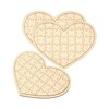 3 Pack Blank Wooden Heart Shaped Jigsaw Puzzle 11.2x8.4 Inch
