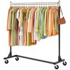 Hoctieon Z Rack, Rolling Clothes Racks with Z-Base, Heavy Duty