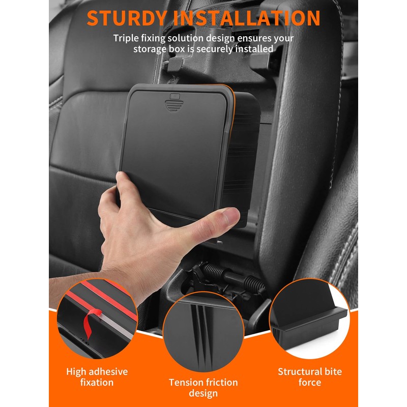 Savadicar One-Touch Hidden Storage Organizer Compatible with 2018-Present Jeep Wrangler
