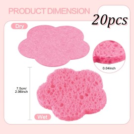 20 Pzs Esponja Facial Comprimida Para Limpieza Y Exfoliación