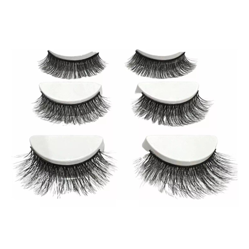NUUDDEA Kit Pestañas Postizas Magnéticas 3d Con Delineador De Ojos