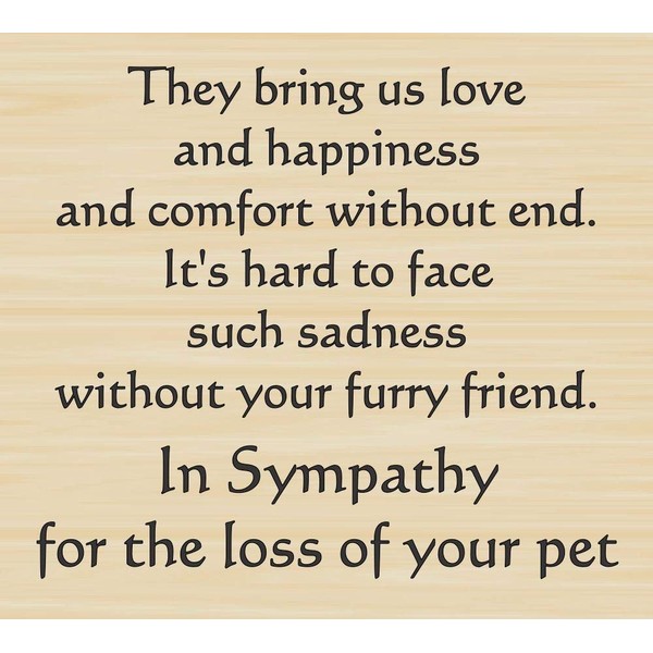 Furry Friend Sympathy Greeting Rubber Stamp by DRS Designs Rubber Stamps