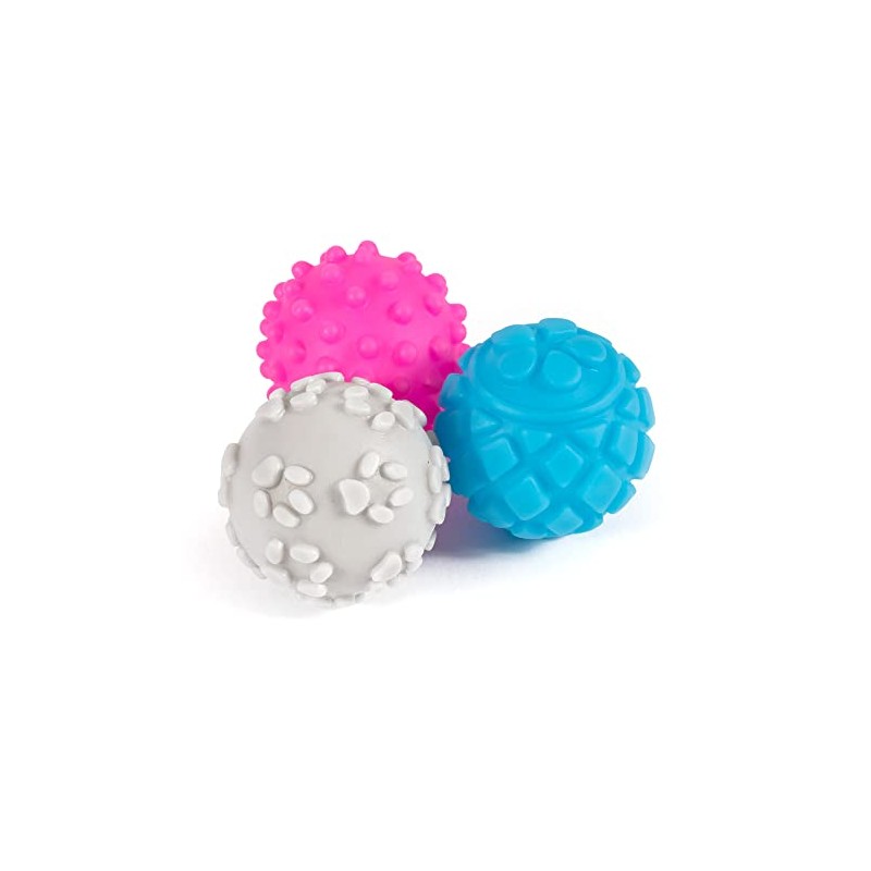 Ancol Small Bite Vinyl 6 Ball Assorted, 4.5 cm, clear