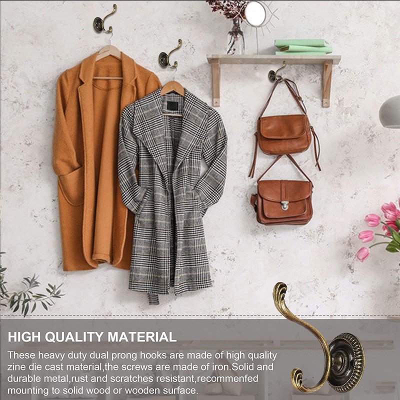 TaimeiMao Bedroom Coat Hat Hooks, Pack of 8 Coat Hooks,
