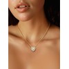 Bestyle 18K Gold Plated Heart Cut Birthstone Necklaces for Women,