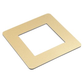 sourcing map Switch Surround Plate Wall Panel Decoration Single Gang Aluminum Plastic Bright Gold Tone 130mm x 130mm for Home Office