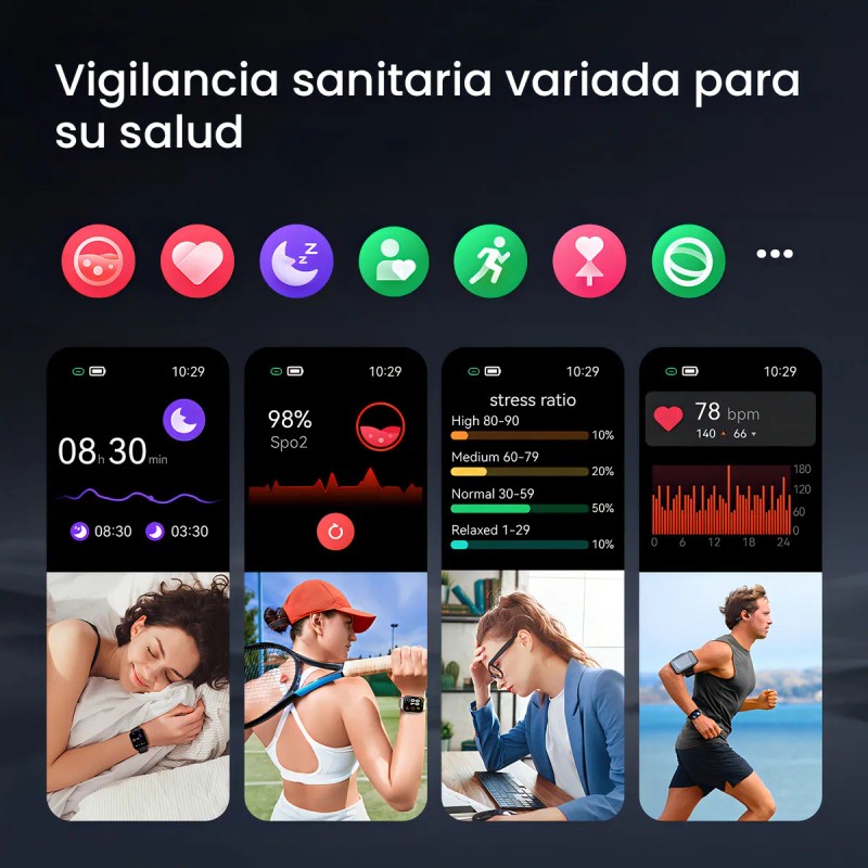 Smartwatch Reloj Inteligente Llamada 1.85'' Filwans Gts Mini Pantalla Mujer