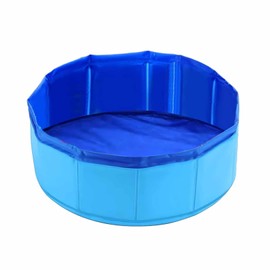 Small Dog Pool, 30 x 10 cm, Cat Pool, Paddling Pool for Dogs and Cats, Foldable Pet Pool for Bathing, Play, Portable Foldable Cooling Pet Swimming Pool, Dog Paddling Pool, Dog Bathtub (Blue)