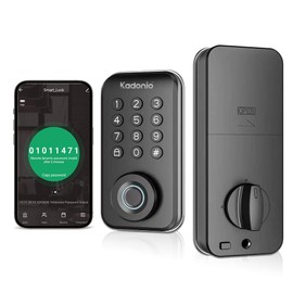 Keyless Entry Door Lock with Keypad - Smart Deadbolt Lock for Front Door, Fingerprint Door Lock with 2 Keys, Auto-Lock, Easy Installation, Smart Door Knob for Room and Hotel