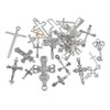 Kinteshun Christian Cross Charm Assorted Alloy Crucifix Pendant Connector for