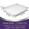 TeamFar Toaster Oven Pan Set of 2, Stainless Steel Toaster