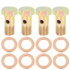 X AUTOHAUX 4 Sets Hollow Screw M10 x 1.5 Metric