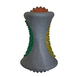 Rosewood Jolly Doggy Throw and Flash Rubber Bone Dog Toy, Grey, 13 cm