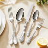 KINGSTONE Vintage Silverware Set, 40-Piece 18/10 Stainless Steel Retro Royal